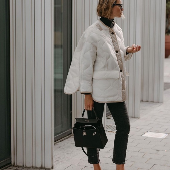 quilted padded ripstop jacket
